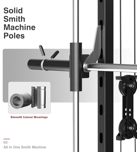 Smith Machine with Weight Stacks Home Gym System - 352lbs