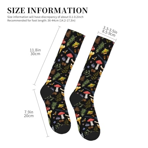Compression Socks for Men & Women - Support Circulation - Watercolor Forest Bird