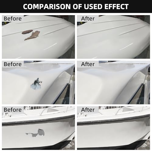 Globalcom Marine Fiberglass Repair Kit White – Gel Coat for Boats
