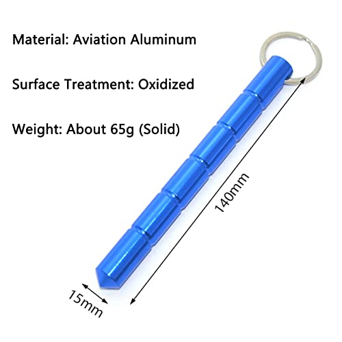 Portable Metal Keychain with Keyring - Red