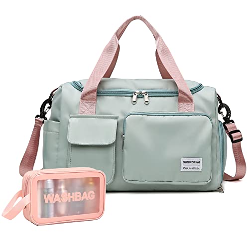 Small Gym Bag for Women - Travel Duffle with Shoe Compartment