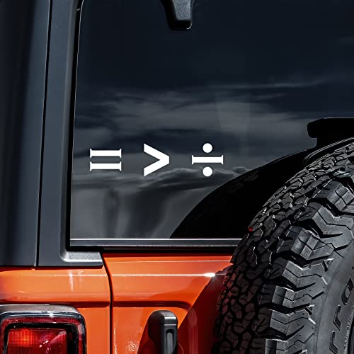 Equality Symbol Vinyl Decal Sticker for Car, Wall & Laptop - 8" x 2"