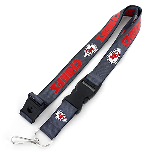 NFL Team Lanyard - Kansas City Chiefs - Charcoal 22-Inch