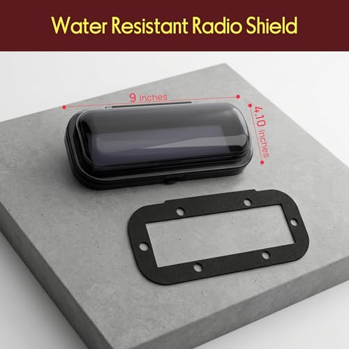Pyle Marine Waterproof Radio Cover with Flip-Up Door - Heavy Duty Boat Stereo Protector