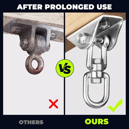 Heavy Duty Swing Hangers - 2000 LB Capacity - 2 Pack - Silver