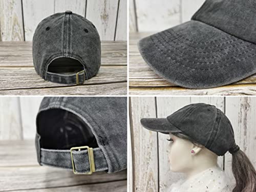 Enodtter Captain First Mate Crew Embroidered Baseball Cap - Washed Black