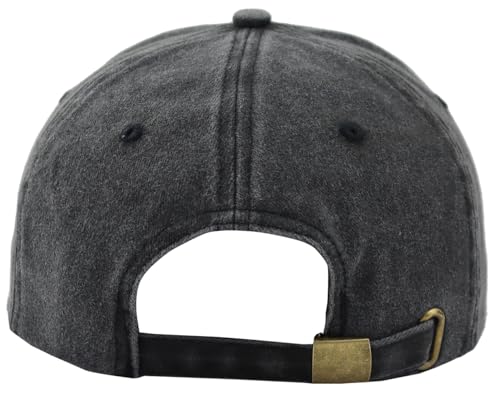 World's Best Grandpa Baseball Cap - Adjustable Cotton Hat - Black
