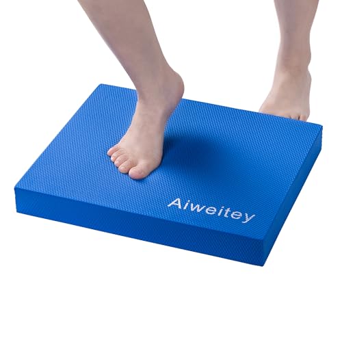 Foam Balance Exercise Pad Cushion - Blue Stability Trainer for Yoga, Pilates, Therapy & Fitness