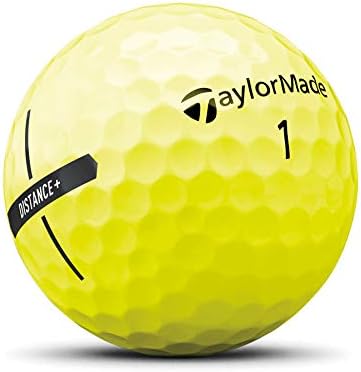 TaylorMade Distance+ Golf Balls - High Visibility Yellow | Enhanced Performance & Distance