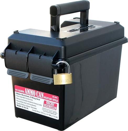 50-Caliber Ammo Can - Heavy-Duty O-Ring Seal, Black