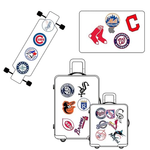 MLB Team Logo Stickers Collection - 30 Waterproof Vinyl Stickers