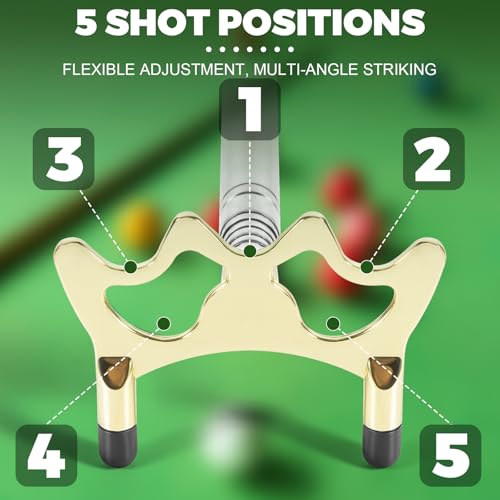 Retractable Pool Cue Bridge with Low Brass Head - Adjustable Billiard Accessory
