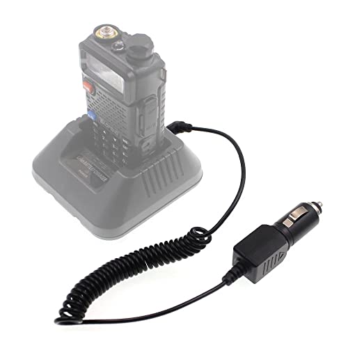 2-Pack 12V-24V Car Charger Cable for Two-Way Radio Desktop Charging Bases