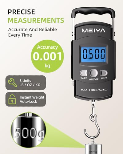 Digital Fishing Scale with Comfortable Grip - 110lb/50kg