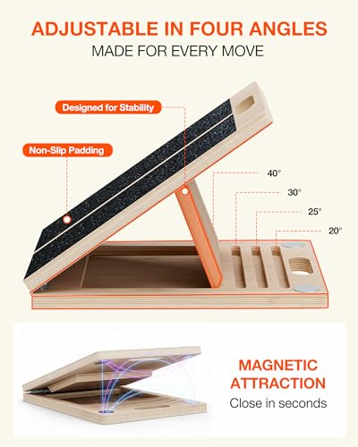 Portable Wooden Slant Board for Calf Stretching - Wood