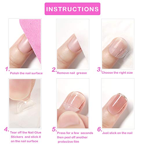 840PCS Double Sided Nail Adhesive Tabs - 35 Sheets