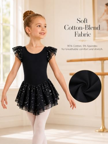 Girls Ballet Leotard with Tutu Skirt - Dance Dress 2-9Y