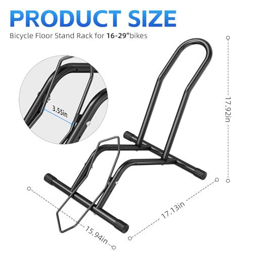 Adjustable Floor Bike Stand for 16"-29" Wheels - Indoor Storage Rack