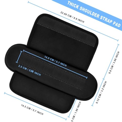 ZINMARK 2-Pack Black Tactical Shoulder Pad for Vests & Backpacks - Shock Absorption