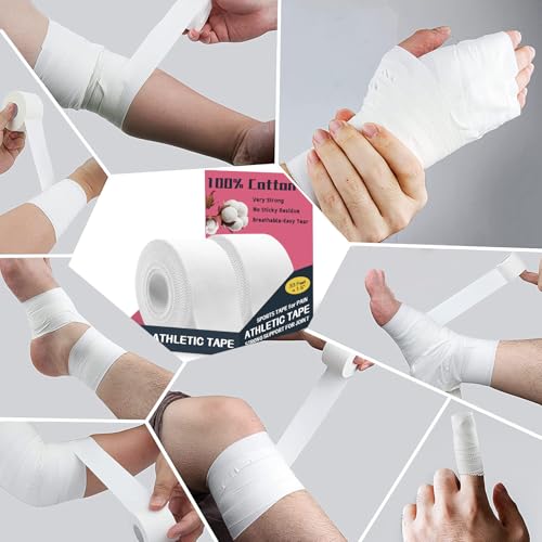 Athletic Tape 2 Pack - Strong, Breathable, Easy Tear Sports Tape