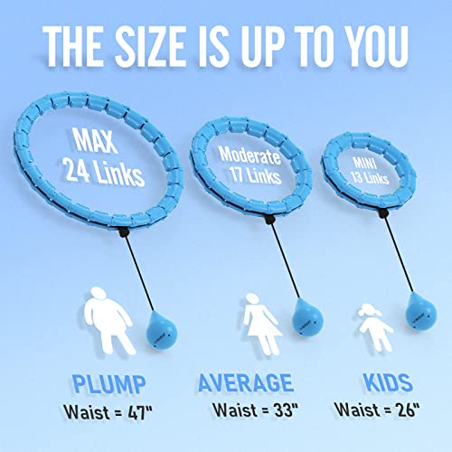 Weighted Hula Hoop for Adults - 47 Inch Fitness Exercise Hoop