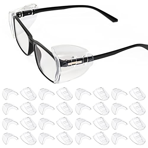 16 Pairs Clear Glasses Side Shields Slip-On for Prescription Eyewear