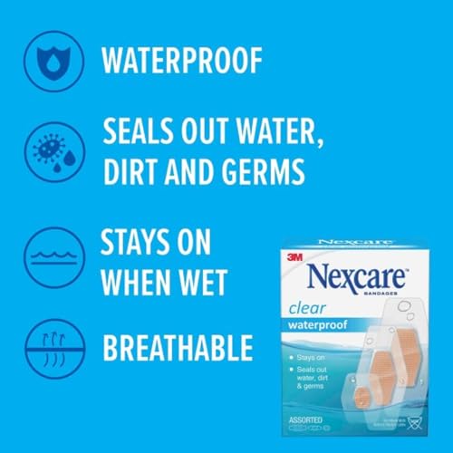 Waterproof Bandages - 20 Count, Clear, 1-1/16" x 2-1/4"