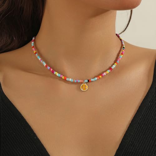 Softball Necklace for Women - Colorful Beaded Cheer Jewelry