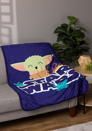 Silk Touch Sherpa Throw Blanket - The Mandalorian Snack is The Way, 40" x 50"