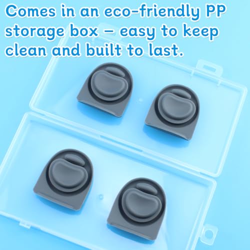Replacement Silicone Stopper Seal for Water Bottle Lids - 4-Pack Grey