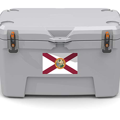 Florida State Flag Decal Sticker - 2-Pack, 5" x 3" UV Laminated