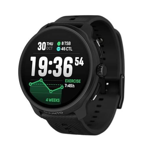 Suunto Race 2 GPS Sports Watch - AMOLED Display, 115+ Modes, All Black
