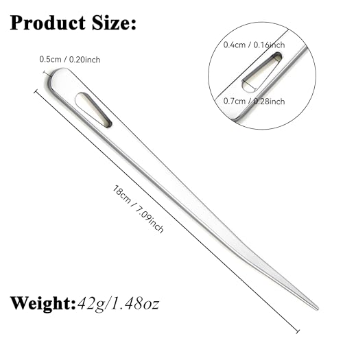 Stainless Steel Paracord Needle Tool - 7 Inch for Knitting & Crafting