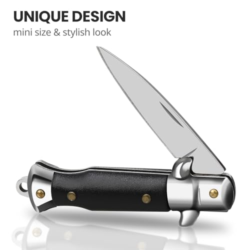 Small Pocket Knife - Black Utility Folding Knife for Everyday Use