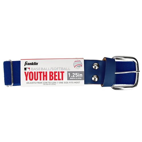 Adjustable Baseball & Softball Belt - Elastic Uniform Accessory - 22"-42" Royal