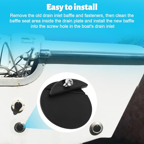 Boat Scupper Flapper Replacement Kit - 2 Pcs for 3/4 Inch Drains