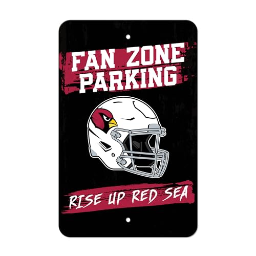 Arizona Cardinals Fan Zone Parking Sign - 18" x 12" Metal