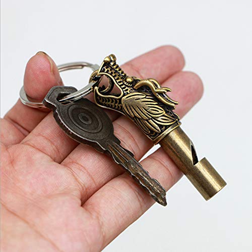 Portable Emergency Survival Whistle - Vintage Bronze Design