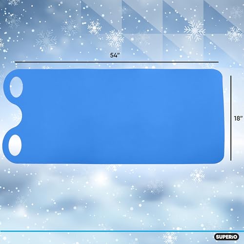 Flexible Snow Slider Mat - 54" Lightweight Sled for Kids & Adults - Blue