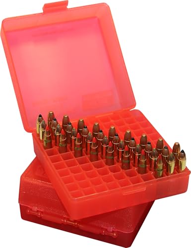 Clear Red Rim Fire Box for 22 Mag and 17 HMR - 100 Round Capacity