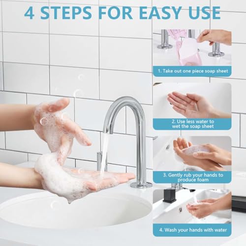 Mini Portable Soap Paper Sheets - 150 Sheets Colorful Set