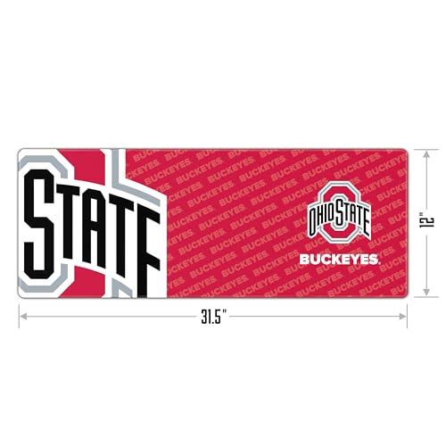 Ohio State Buckeyes Desk Pad - Water Resistant Mouse Pad with Non-Slip Backing