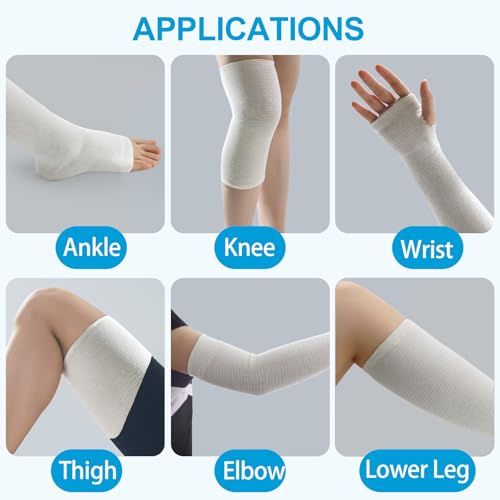 Latex-Free Elasticated Tubular Support Bandage with Stockinette