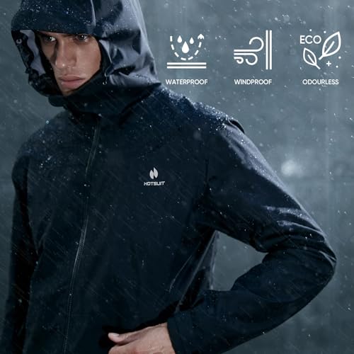 Sauna Suit for Men - Weight Loss Sweat Jacket & Pants - Black - X-Large