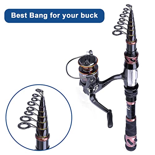 Fishing Rod Repair Kit - Gold & Black - 9 Pcs Double Legs