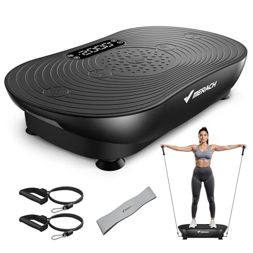 Vibration Plate Exercise Machine with Touchscreen - Black