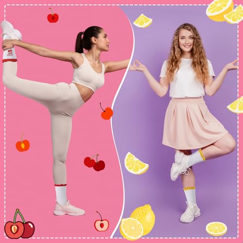 Cute Pilates Grip Socks for Women - 6 Pairs