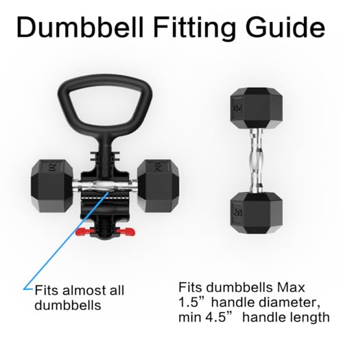 SEWD Adjustable Dumbbell to Kettlebell Converter - Portable Fitness Equipment