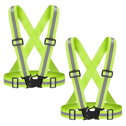Adjustable High Visibility Reflective Vest for Running & Cycling