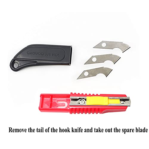 Hook Knife PVC Acrylic Board Plastic Plexiglass Hook Knife Cutting Tool with 10 Replacement Blades 161 X25X11mm